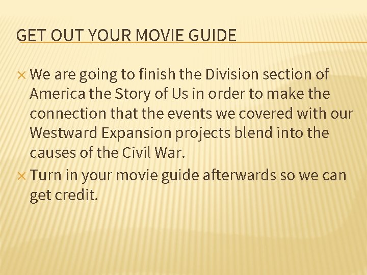 GET OUT YOUR MOVIE GUIDE ✕ We are going to finish the Division section