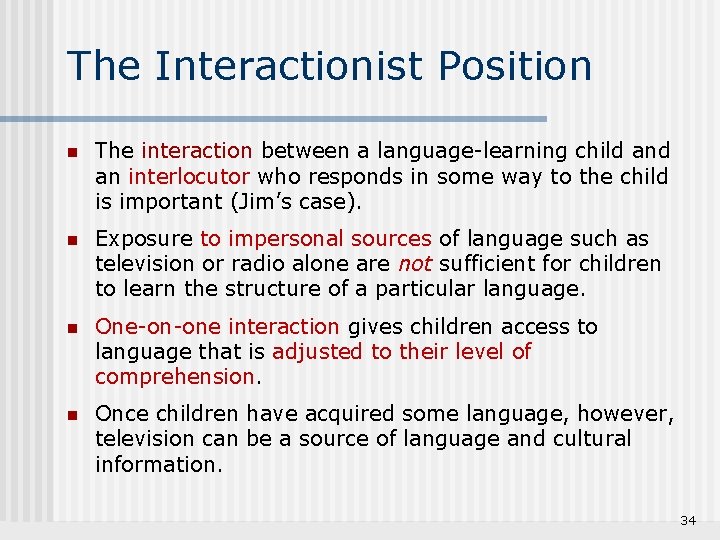 Chapter 1 Language Learning in Early Childhood n
