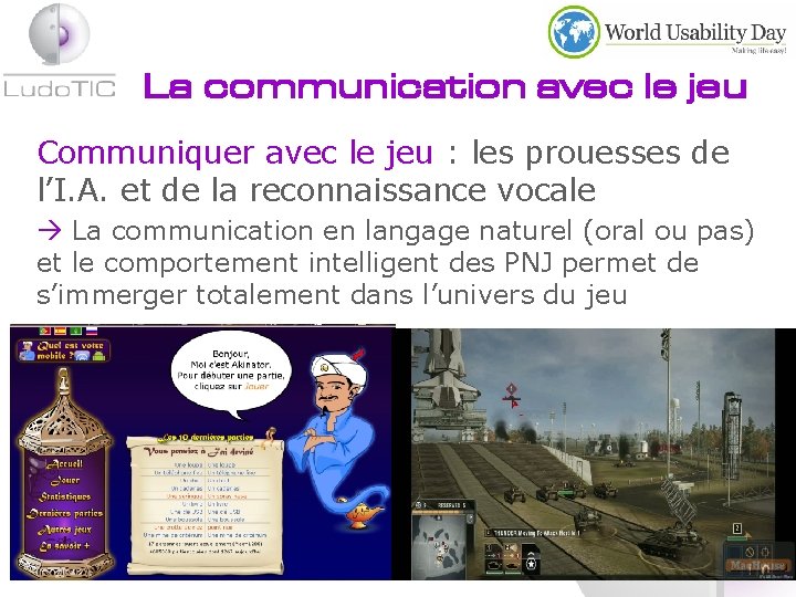 La communication avec le jeu Communiquer avec le jeu : les prouesses de l’I.