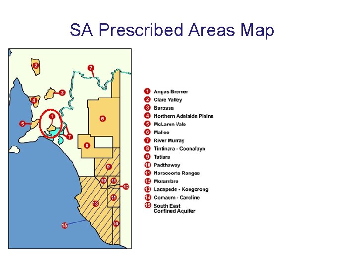 SA Prescribed Areas Map 