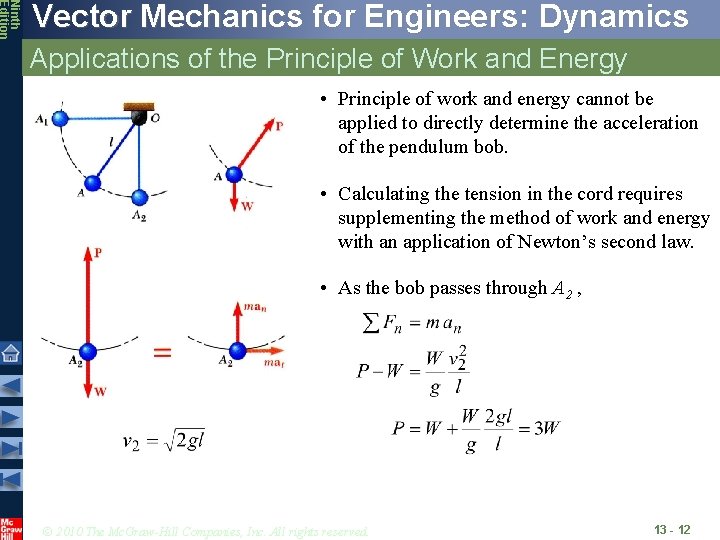 Ninth Edition Vector Mechanics for Engineers: Dynamics Applications of the Principle of Work and