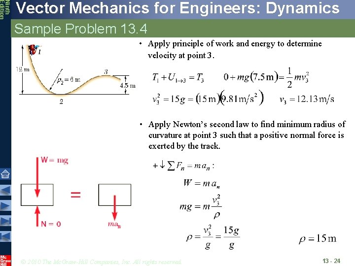 Ninth Edition Vector Mechanics for Engineers: Dynamics Sample Problem 13. 4 • Apply principle