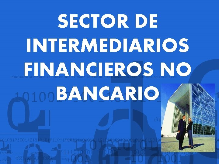 SECTOR DE INTERMEDIARIOS FINANCIEROS NO BANCARIO 