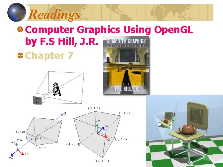 Readings Computer Graphics Using Open. GL by F. S Hill, J. R. Chapter 7