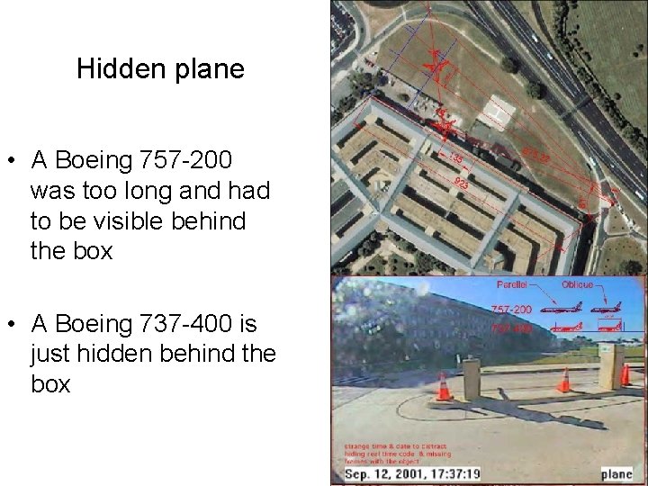 Hidden plane • A Boeing 757 -200 was too long and had to be