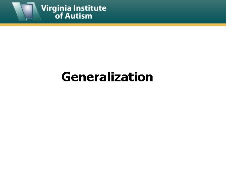 Generalization 