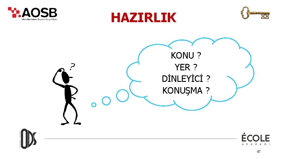 HAZIRLIK KONU ? YER ? DİNLEYİCİ ? KONUŞMA ? 47 