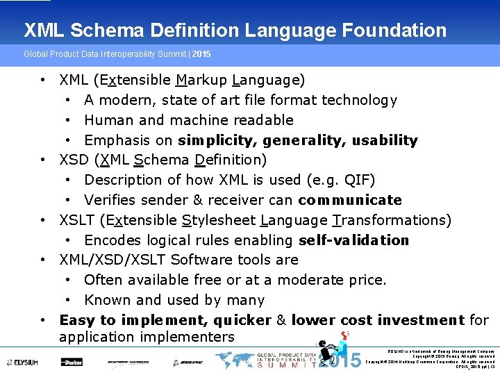 XML Schema Definition Language Foundation Global Product Data Interoperability Summit | 2015 XML Schema