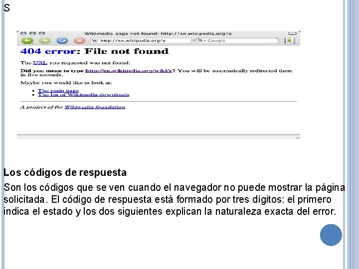S Los códigos de respuesta Son los códigos que se ven cuando el navegador