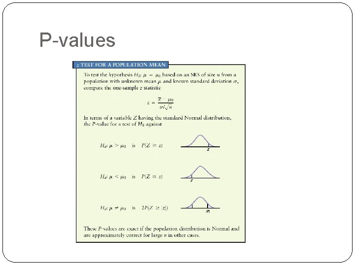 P-values 