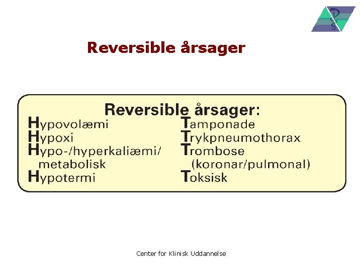 Reversible årsager Center for Klinisk Uddannelse 