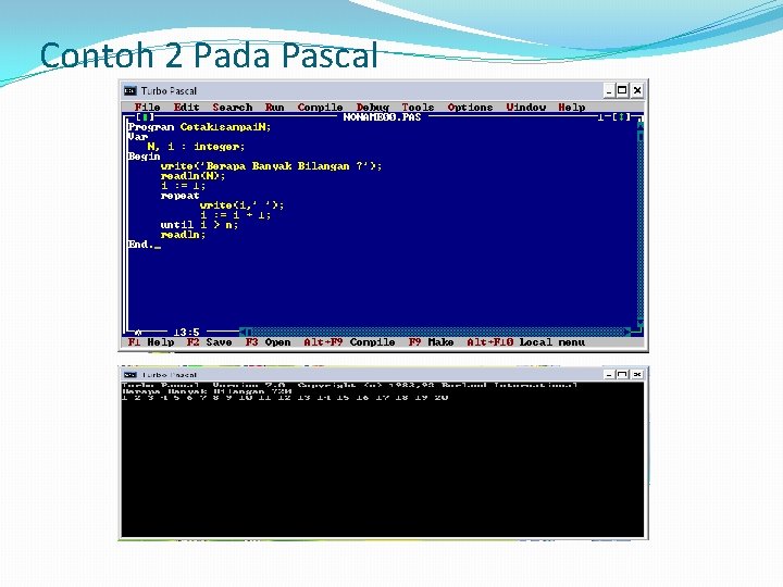 Contoh 2 Pada Pascal 