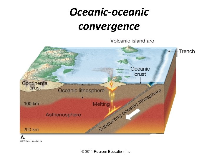 Oceanic-oceanic convergence © 2011 Pearson Education, Inc. 