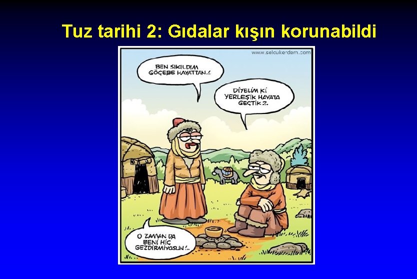 Tuz tarihi 2: Gıdalar kışın korunabildi 