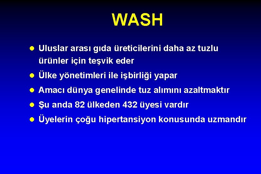 WASH l Uluslar arası gıda üreticilerini daha az tuzlu ürünler için teşvik eder l