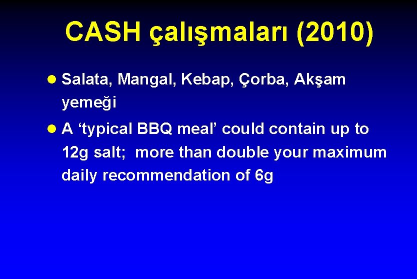 CASH çalışmaları (2010) l Salata, Mangal, Kebap, Çorba, Akşam yemeği l A ‘typical BBQ