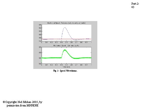 Part 243 Fig. 3 Speed Waveforms. ©Copyright Ned Mohan 2005, by permission from MNPERE Part 243 Fig. 3 Speed Waveforms. ©Copyright Ned Mohan 2005, by permission from MNPERE