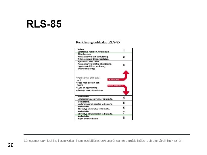 RLS-85 26 Länsgemensam ledning i samverkan inom socialtjänst och angränsande område hälso- och sjukvård