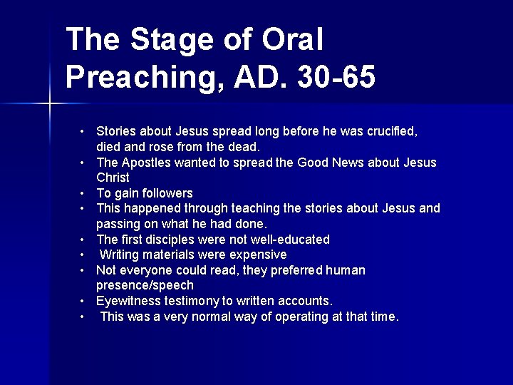 Oral Preaching