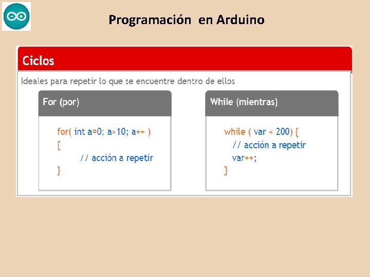 Programación en Arduino 