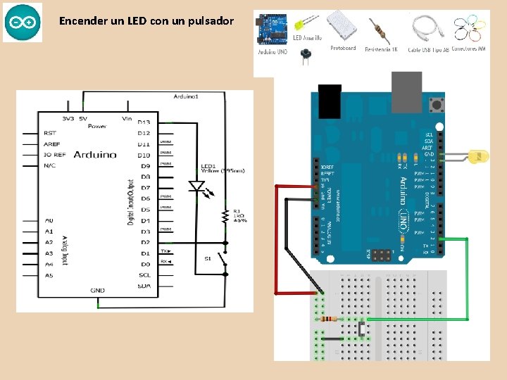 Encender un LED con un pulsador 