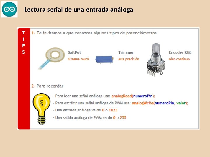 Lectura serial de una entrada análoga 