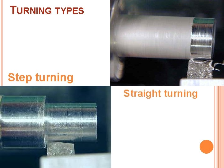 TURNING TYPES Step turning Straight turning 