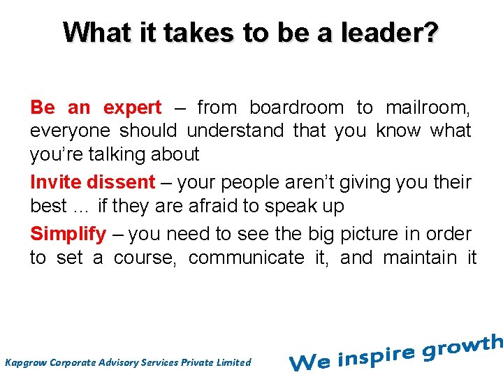 What it takes to be a leader? Be an expert – from boardroom to