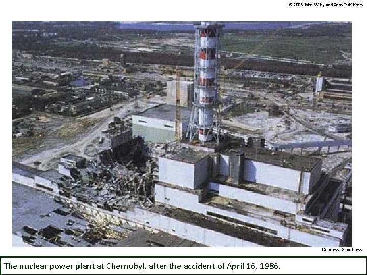 © 2003 John Wiley and Sons Publishers Courtesy Sipa Press The nuclear power plant