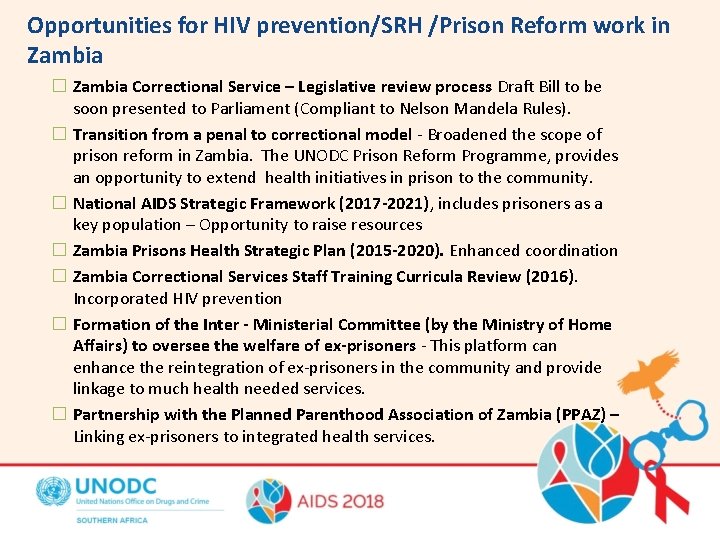 Opportunities for HIV prevention/SRH /Prison Reform work in Zambia � Zambia Correctional Service –