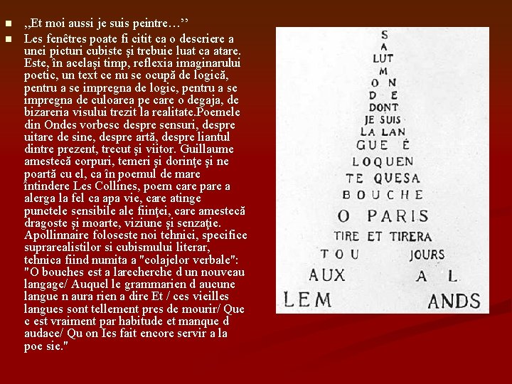 n n , , Et moi aussi je suis peintre…’’ Les fenêtres poate fi