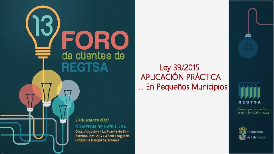 Ley 39/2015 APLICACIÓN PRÁCTICA … En Pequeños Municipios 