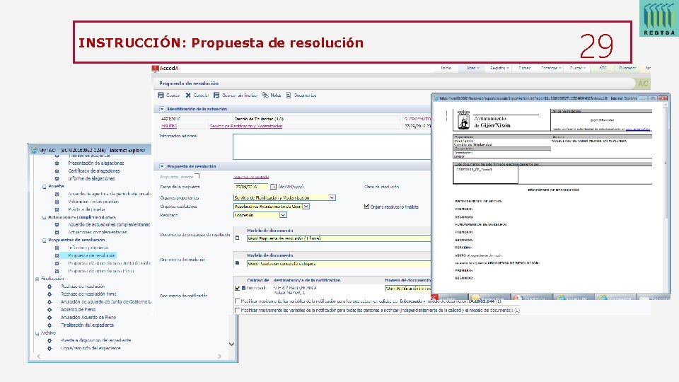 INSTRUCCIÓN: Propuesta de resolución 29 