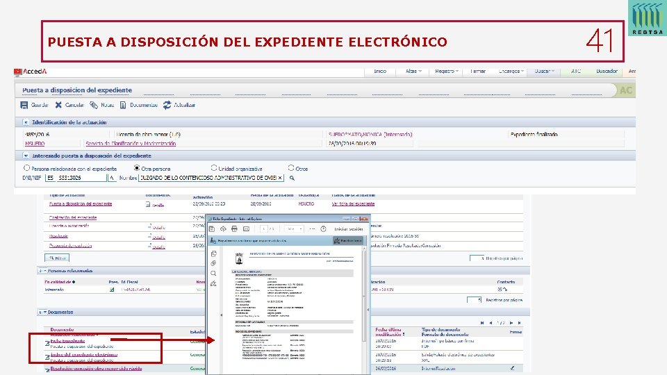 PUESTA A DISPOSICIÓN DEL EXPEDIENTE ELECTRÓNICO 41 