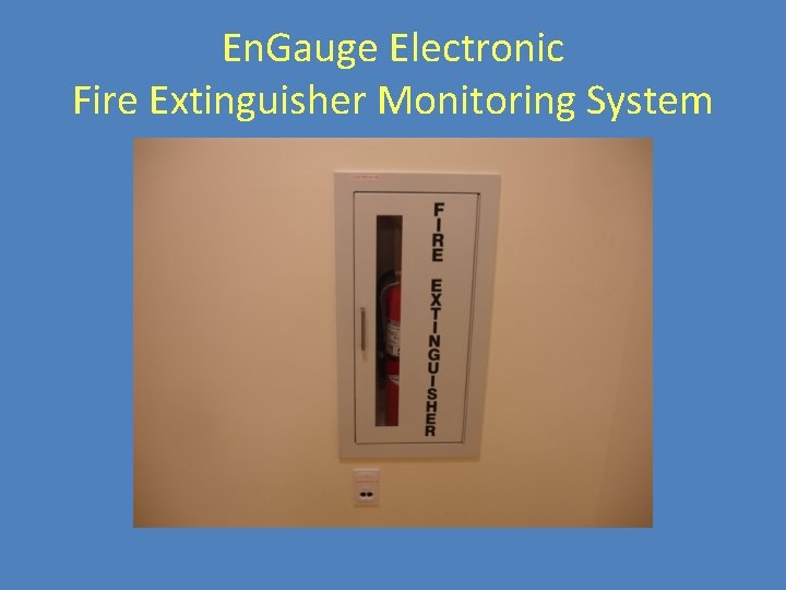 En. Gauge Electronic Fire Extinguisher Monitoring System 