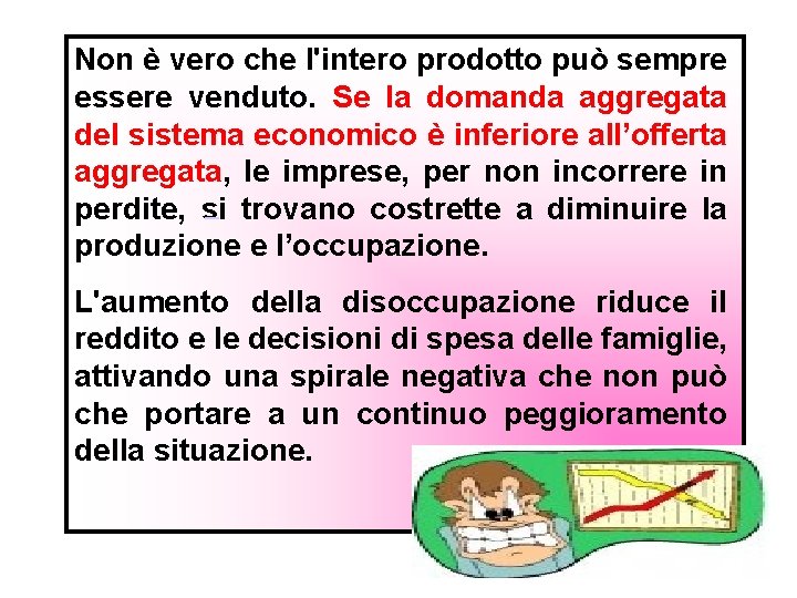 Non è vero che l'intero prodotto può sempre essere venduto. Se la domanda aggregata