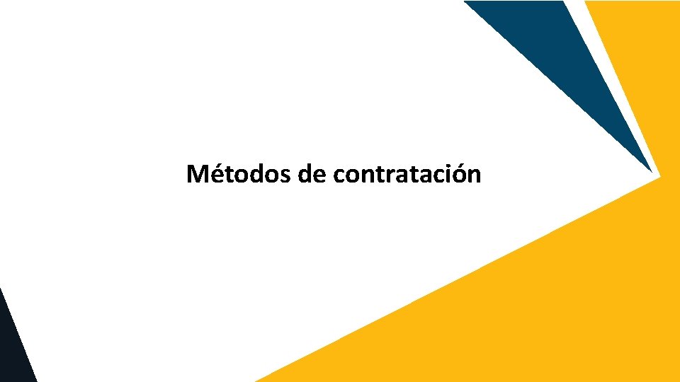 Métodos de contratación 