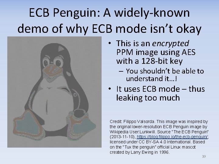 ECB Penguin: A widely known demo of why ECB mode isn’t okay • This