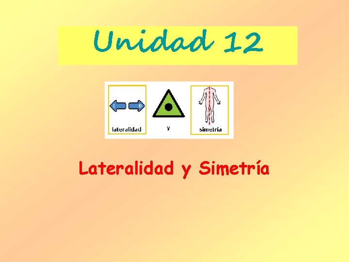 Unidad 12 Lateralidad y Simetría 