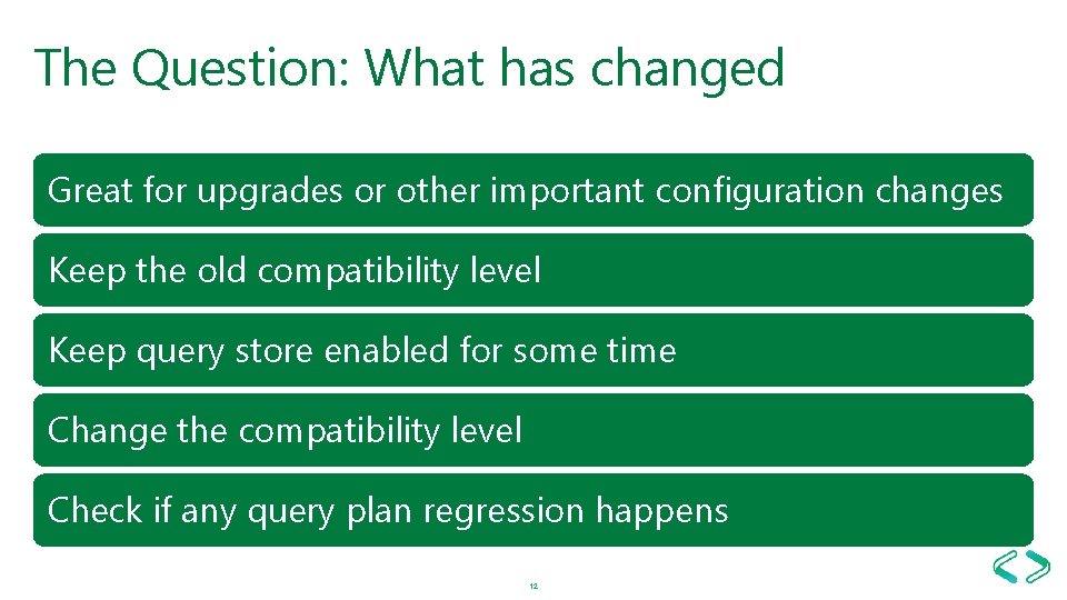 The Question: What has changed Great for upgrades or other important configuration changes Keep The Question: What has changed Great for upgrades or other important configuration changes Keep