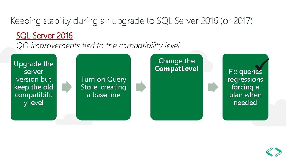 Keeping stability during an upgrade to SQL Server 2016 (or 2017) SQL Server 2016 Keeping stability during an upgrade to SQL Server 2016 (or 2017) SQL Server 2016