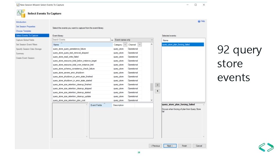 92 query store events 28 92 query store events 28