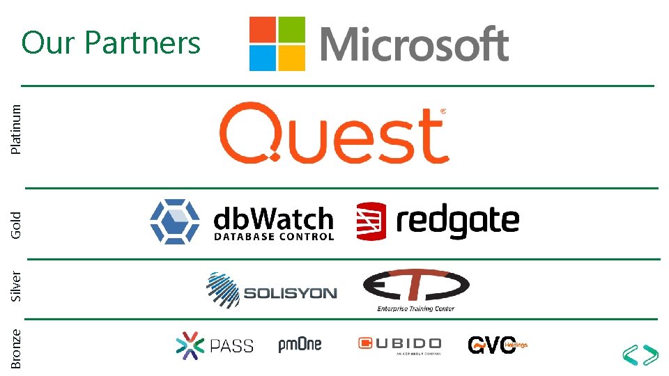 Bronze Silver Gold Platinum Our Partners Bronze Silver Gold Platinum Our Partners