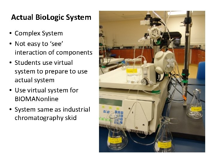 Actual Bio. Logic System • Complex System • Not easy to ‘see’ interaction of