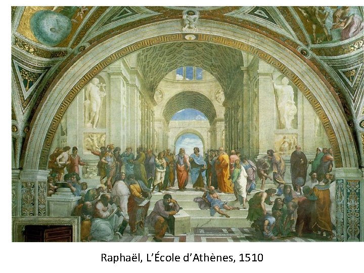 Raphaël, L’École d’Athènes, 1510 