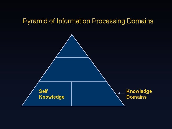 Pyramid of Information Processing Domains Self Knowledge Domains 