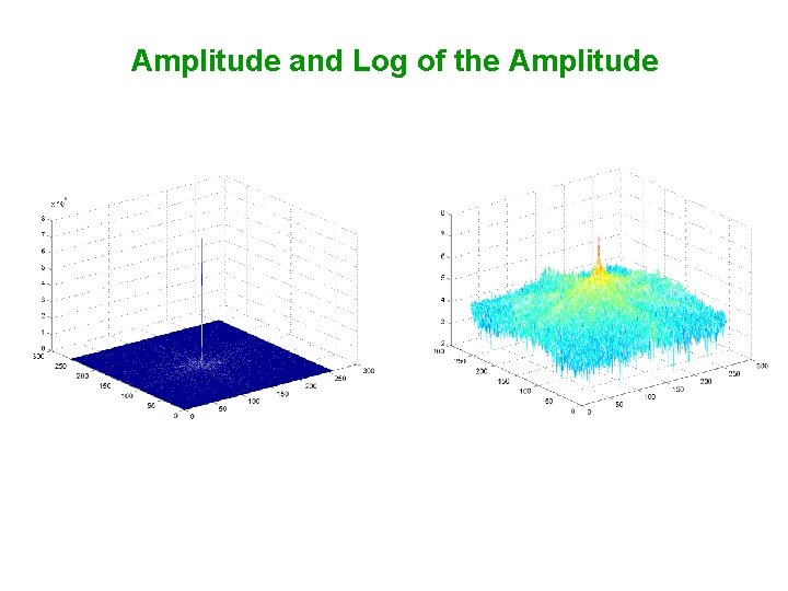 Amplitude and Log of the Amplitude 