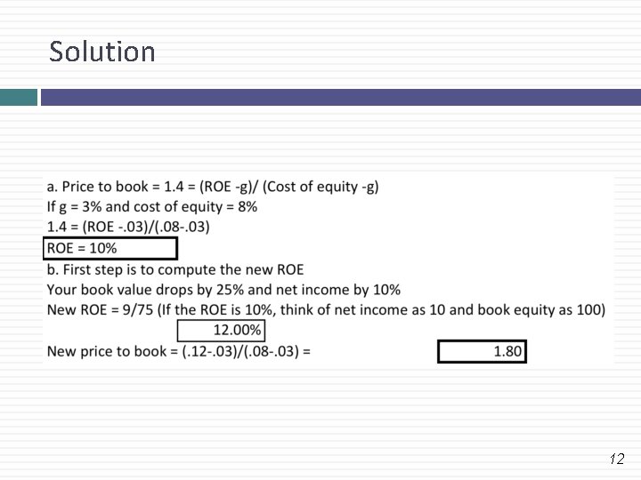 Solution 12 Solution 12