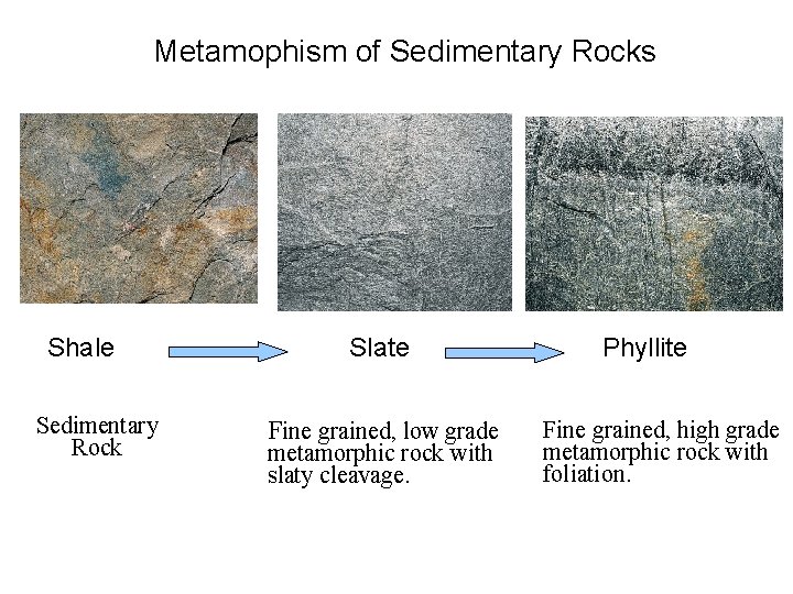 Metamophism of Sedimentary Rocks Shale Sedimentary Rock © 2008, John Wiley and Sons, Inc.