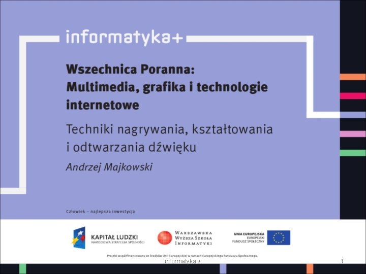 informatyka + 1 
